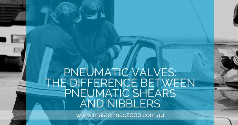 firefighters using pneumatic shears to open a car door